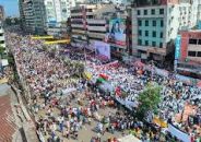 নয়াপল্টনে বিএনপির সমাবেশ নেতাকর্মীদের ব্যাপক শোডাউন 
