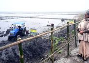 টুঙ্গীপাড়ায় পৈতৃক জমি পরিদর্শন করলেন প্রধানমন্ত্রী
