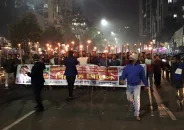 নয়াপল্টনে মশালসহ বিক্ষোভ মিছিল করেছে জাতীয়তাবাদী স্বেচ্ছাসেবক দল