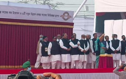 রাজশাহীর জনসভায় ৩২ প্রকল্পের উদ্বোধন করলেন প্রধানমন্ত্রী
