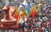 নতুন বছর বরণে মঙ্গল শোভাযাত্রা চলছে