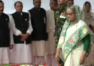 ঐতিহাসিক মুজিবনগর দিবস; বঙ্গবন্ধুর প্রতিকৃতিতে প্রধানমন্ত্রীর শ্রদ্ধা