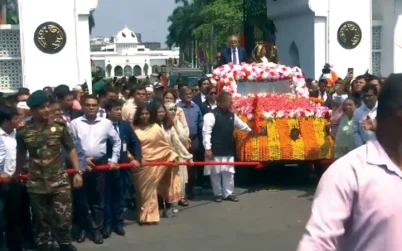 সদ্য সাবেক রাষ্ট্রপতি আবদুল হামিদকে রাজসিক বিদায়