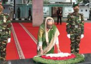 বঙ্গবন্ধুর প্রতিকৃতিতে প্রধানমন্ত্রীর শ্রদ্ধা নিবেদন