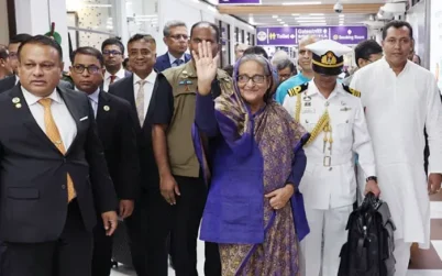 রাষ্ট্রীয় সফর শেষে দেশে ফিরেছেন প্রধানমন্ত্রী