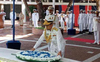 বঙ্গবন্ধুর সমাধিতে নবনিযুক্ত নৌপ্রধানের শ্রদ্ধা